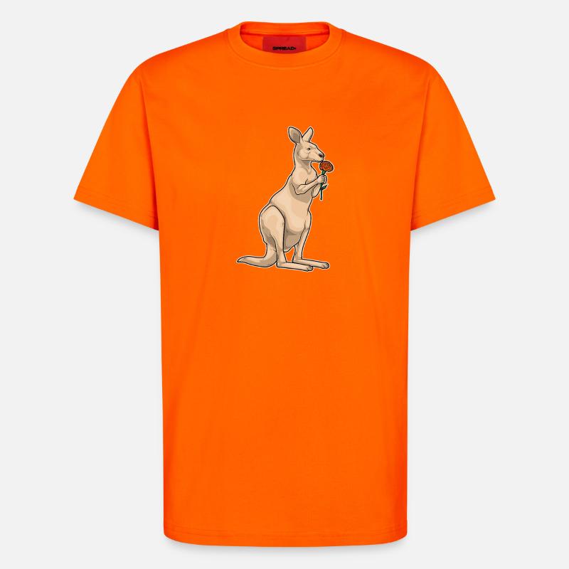 Känguru Ringelblume - T-Shirt - made by SPREAD - SUNSET ORANGE