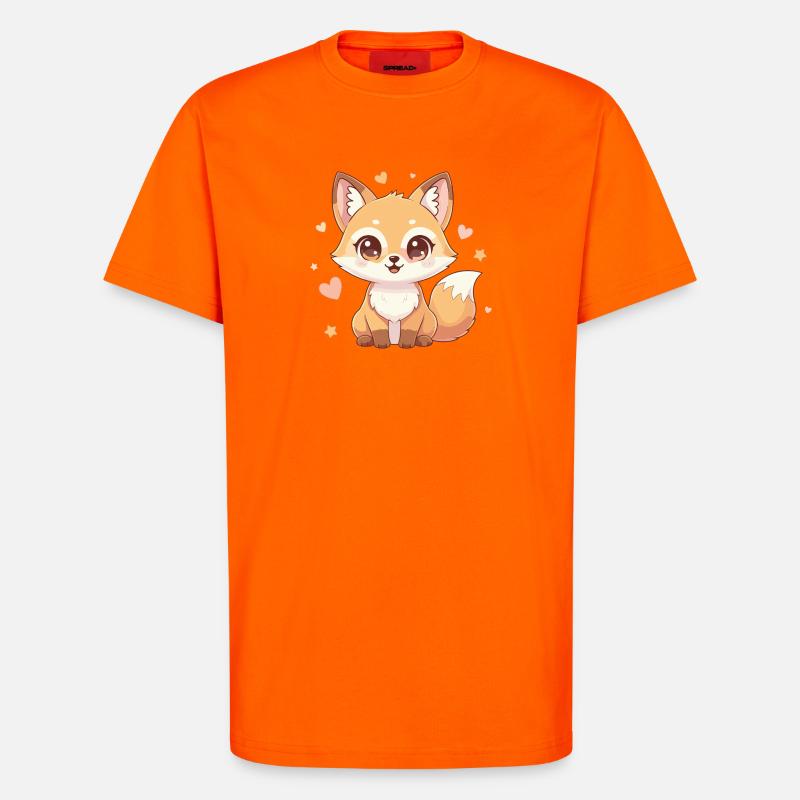 Kuschelfuchs mit Herzchen Charme - T-Shirt - made by SPREAD - SUNSET ORANGE