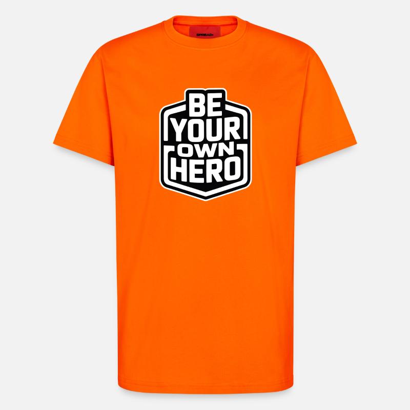 Sei dein eigener Held - T-Shirt - made by SPREAD - SUNSET ORANGE