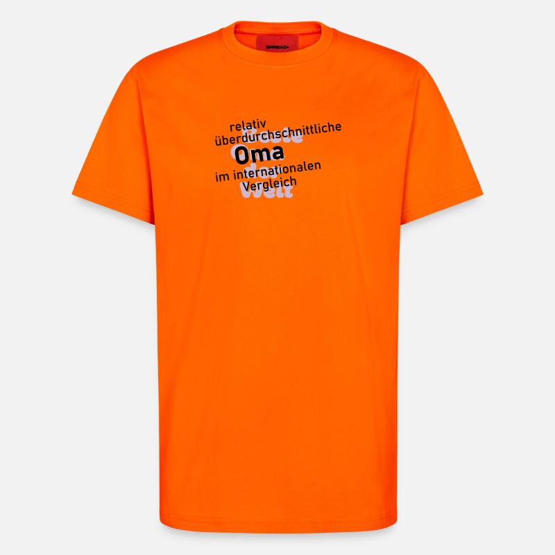 überdurchschnittliche oma - T-Shirt - made by SPREAD - SUNSET ORANGE