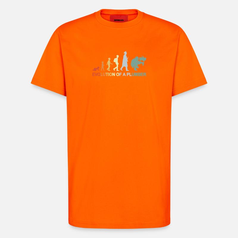 Klempner Evolution - T-Shirt - made by SPREAD - SUNSET ORANGE