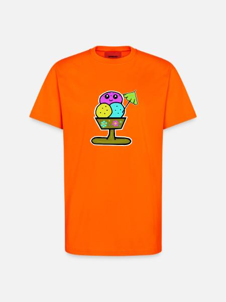Bunter Eisbecher Eiscreme Eiskreme Eis - T-Shirt - made by SPREAD - SUNSET ORANGE