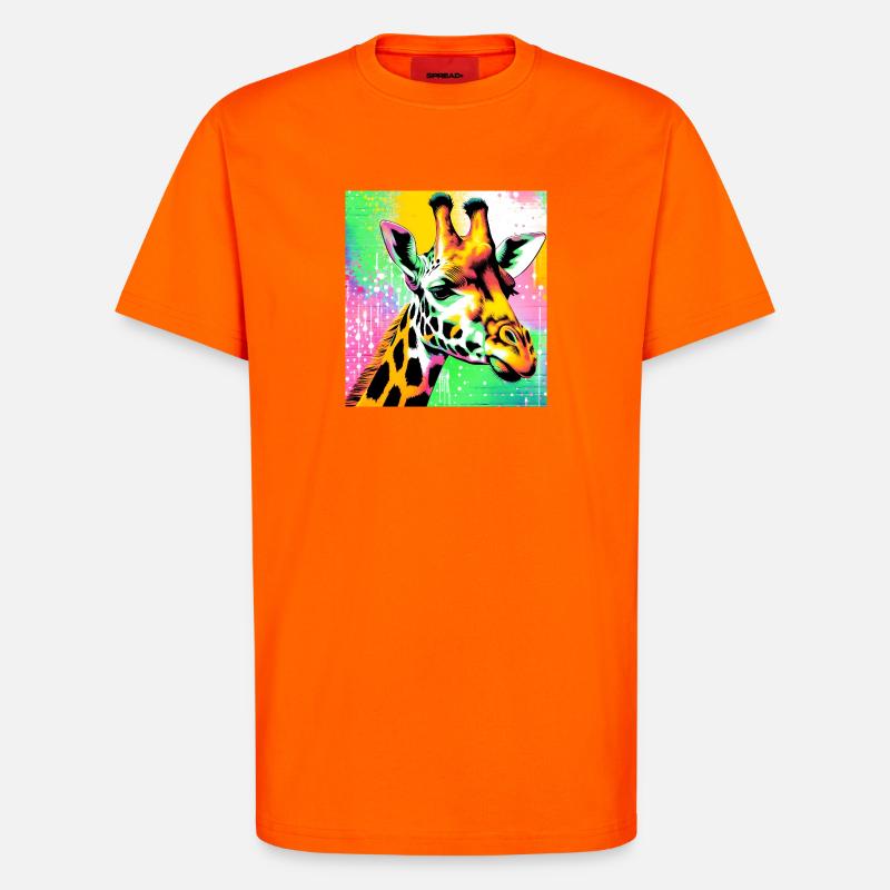 Giraffe - T-Shirt - made by SPREAD - SUNSET ORANGE