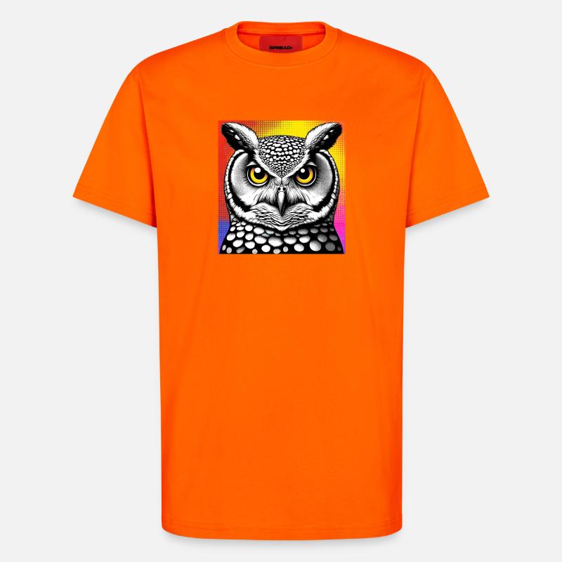 Eule - T-Shirt - made by SPREAD - SUNSET ORANGE