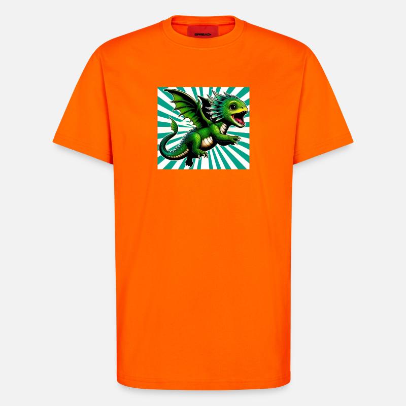 Drache - T-Shirt - made by SPREAD - SUNSET ORANGE