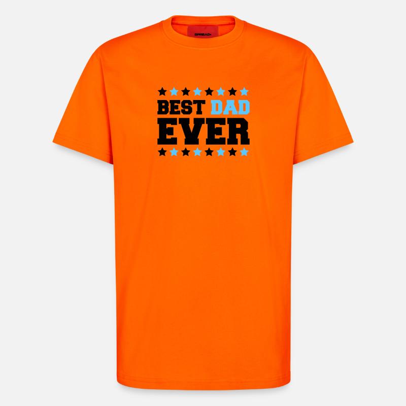 Bold Dad Stars Emblem - T-Shirt - made by SPREAD - SUNSET ORANGE