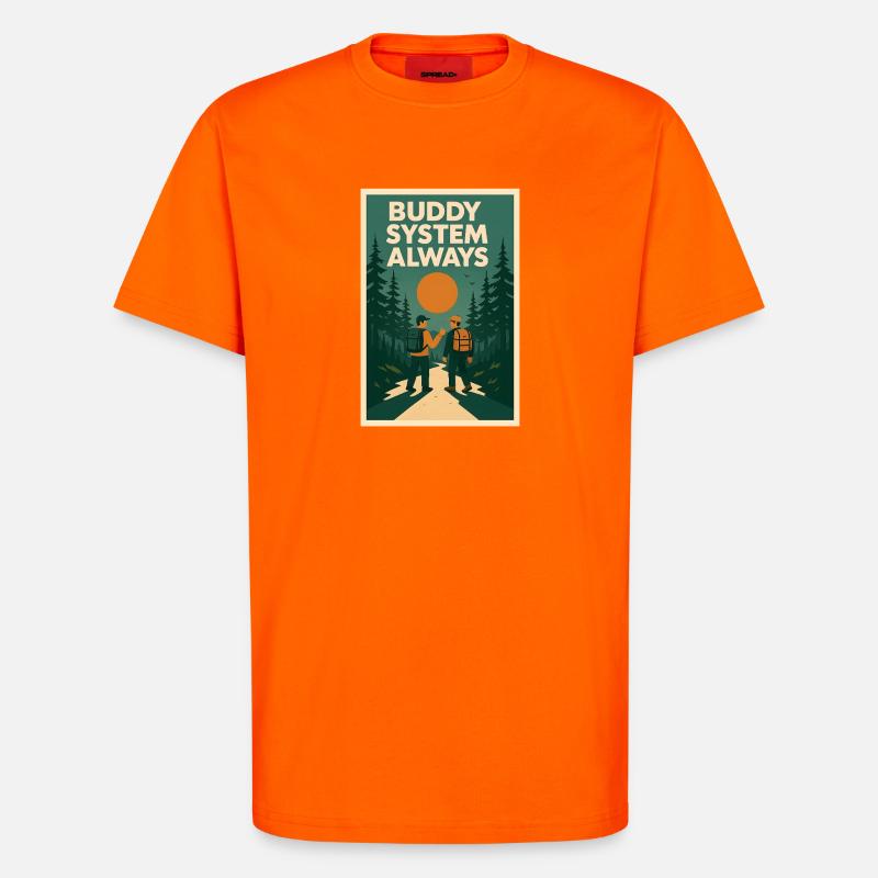 Always Buddy System | Scouts - T-Shirt - made by SPREAD - SUNSET ORANGE