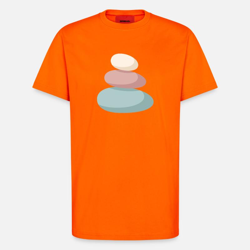 Pastell Stein-Stapel - T-Shirt - made by SPREAD - SUNSET ORANGE