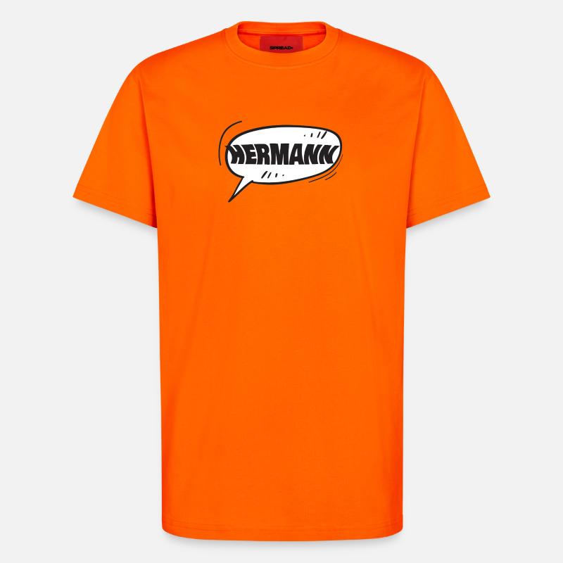 First name Hermann - T-Shirt - made by SPREAD - SUNSET ORANGE
