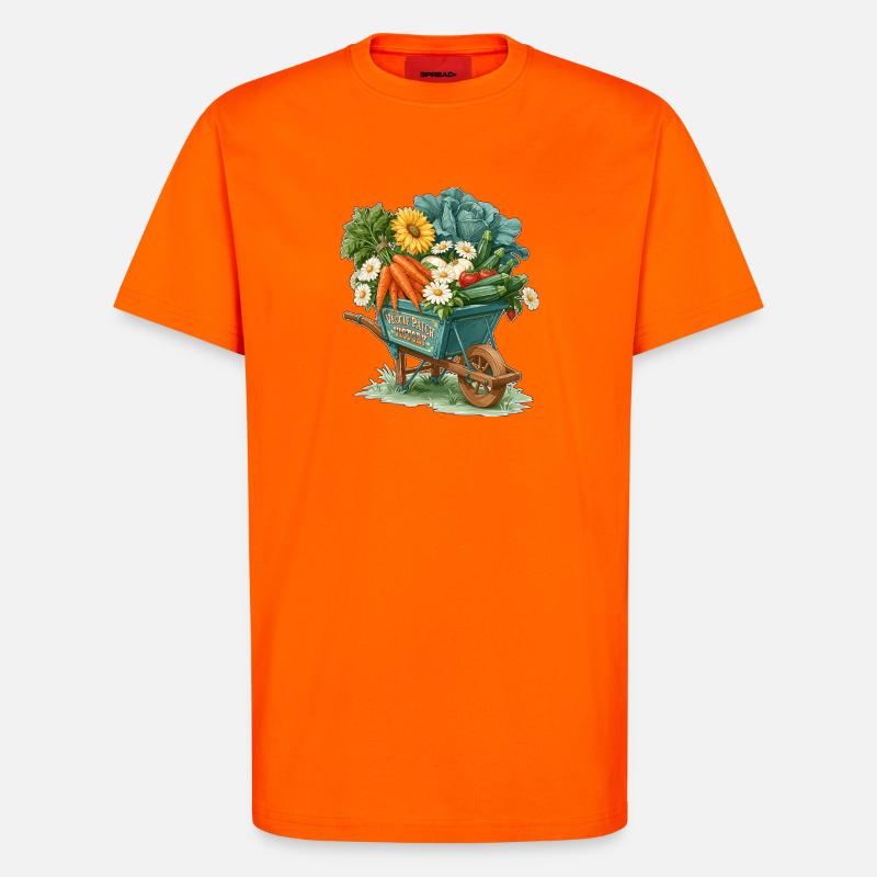 Veggie Patch Victory Garden Schubkarre - T-Shirt - made by SPREAD - SUNSET ORANGE