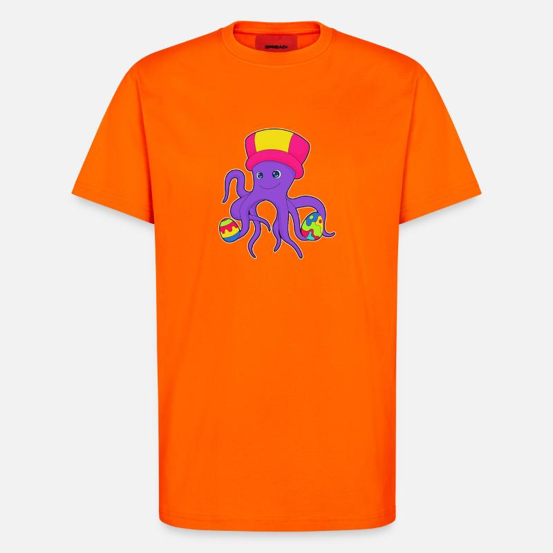 Octopus Easter Easter Eggs - T-Shirt - made by SPREAD - SUNSET ORANGE