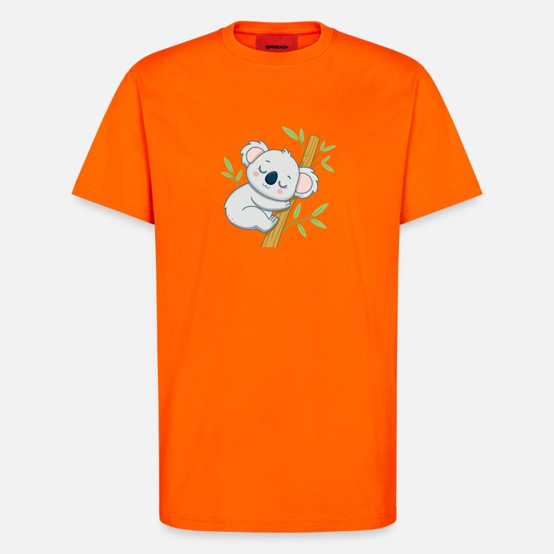 Schläferkoala auf einem Ast - T-Shirt - made by SPREAD - SUNSET ORANGE