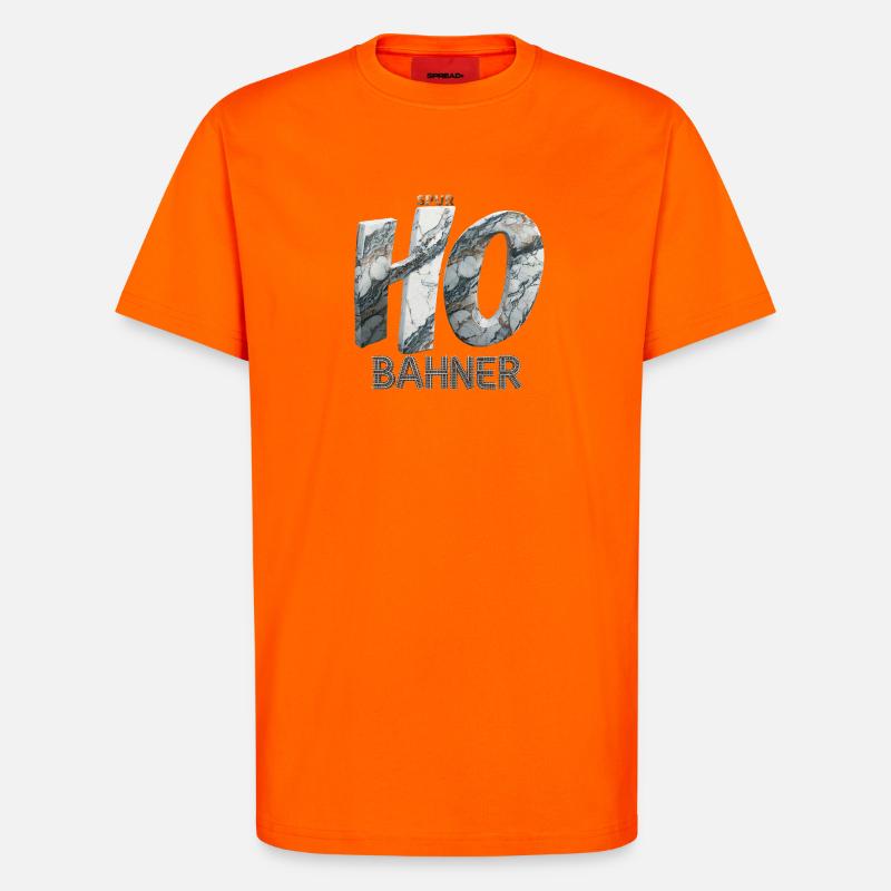 SPUR H0 BAHNER – Marmor Edition - T-Shirt - made by SPREAD - SUNSET ORANGE