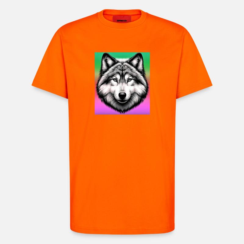 Wolf - T-Shirt - made by SPREAD - SUNSET ORANGE