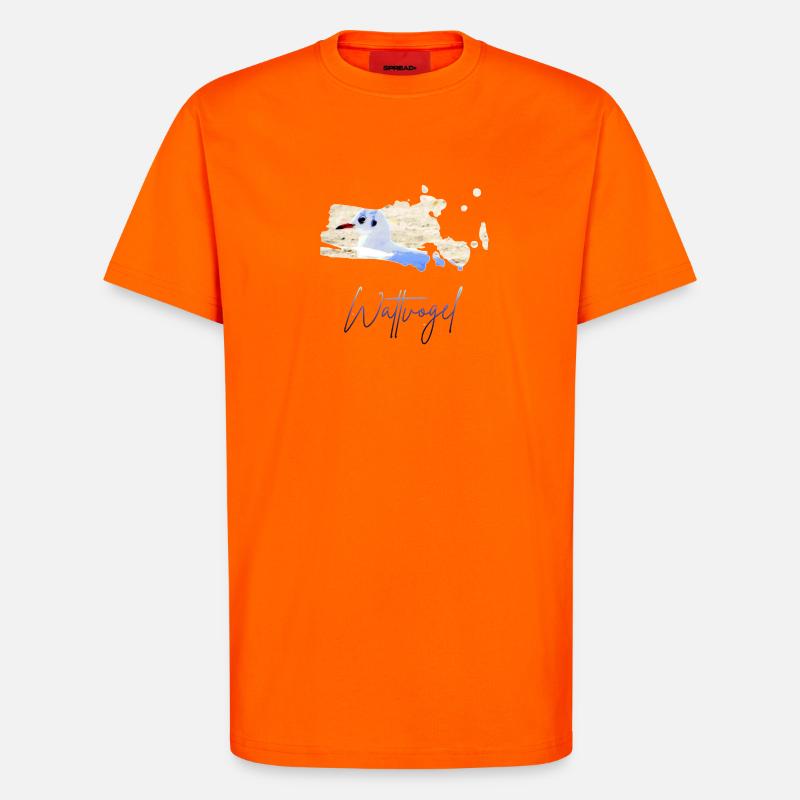 Wattvogel_2 - T-Shirt - made by SPREAD - SUNSET ORANGE