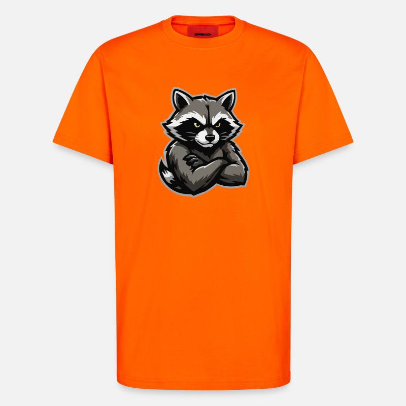 Verschränkter Waschbär-Charme - T-Shirt - made by SPREAD - SUNSET ORANGE