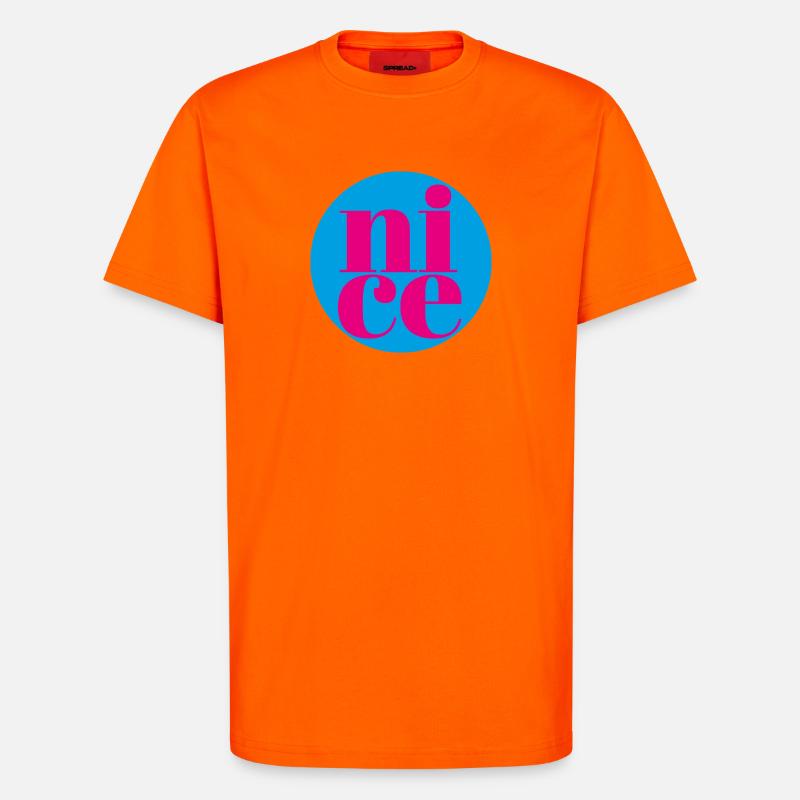 nice - T-Shirt - made by SPREAD - SUNSET ORANGE
