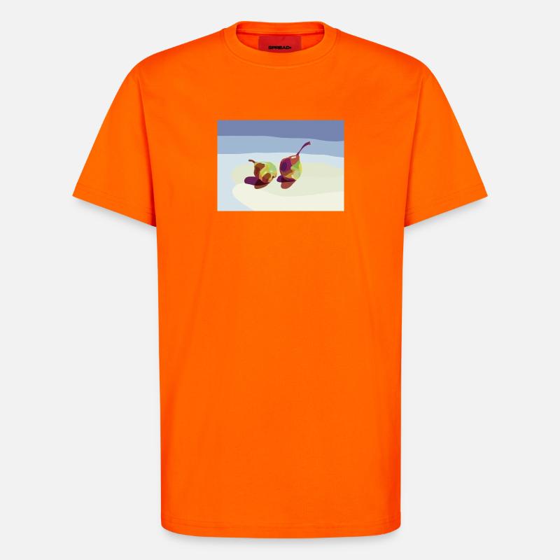 Abstrakte Birnen am Strand - T-Shirt - made by SPREAD - SUNSET ORANGE