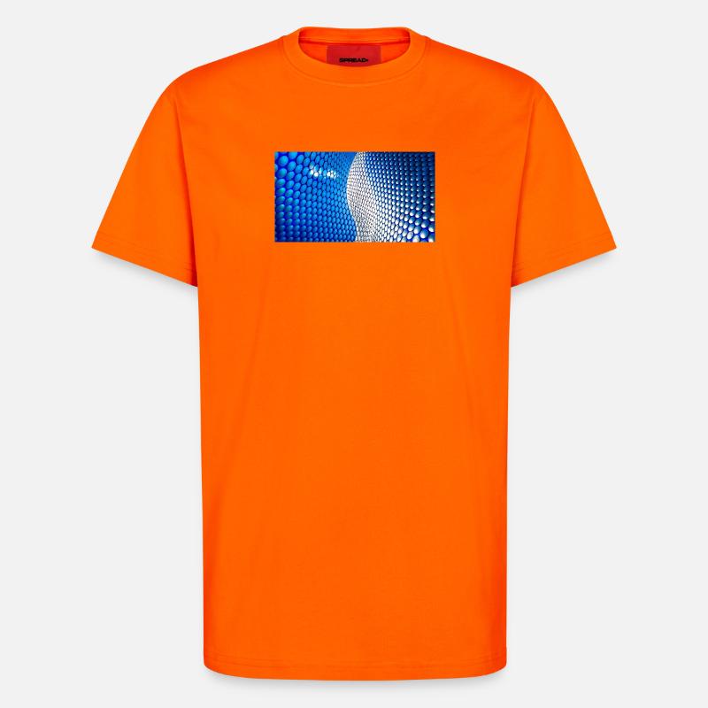 Cobalt Bubblewave Abstract - T-Shirt - made by SPREAD - SUNSET ORANGE