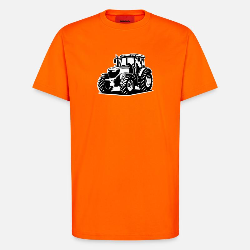 Traktor / Trecker / Schlepper (2-farbig) - T-Shirt - made by SPREAD - SUNSET ORANGE