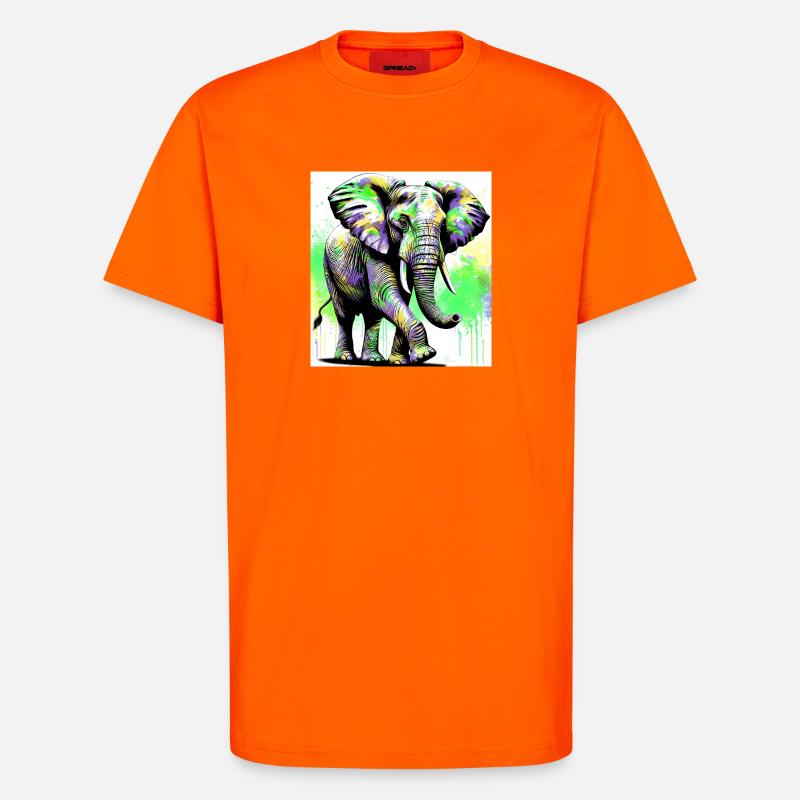elephant - T-Shirt - made by SPREAD - SUNSET ORANGE