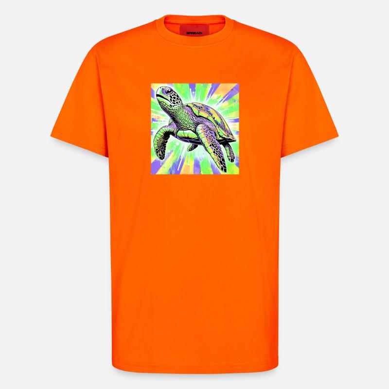 turtle - T-Shirt - made by SPREAD - SUNSET ORANGE