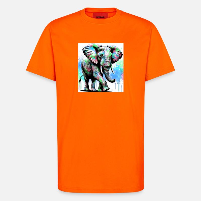elephant - T-Shirt - made by SPREAD - SUNSET ORANGE