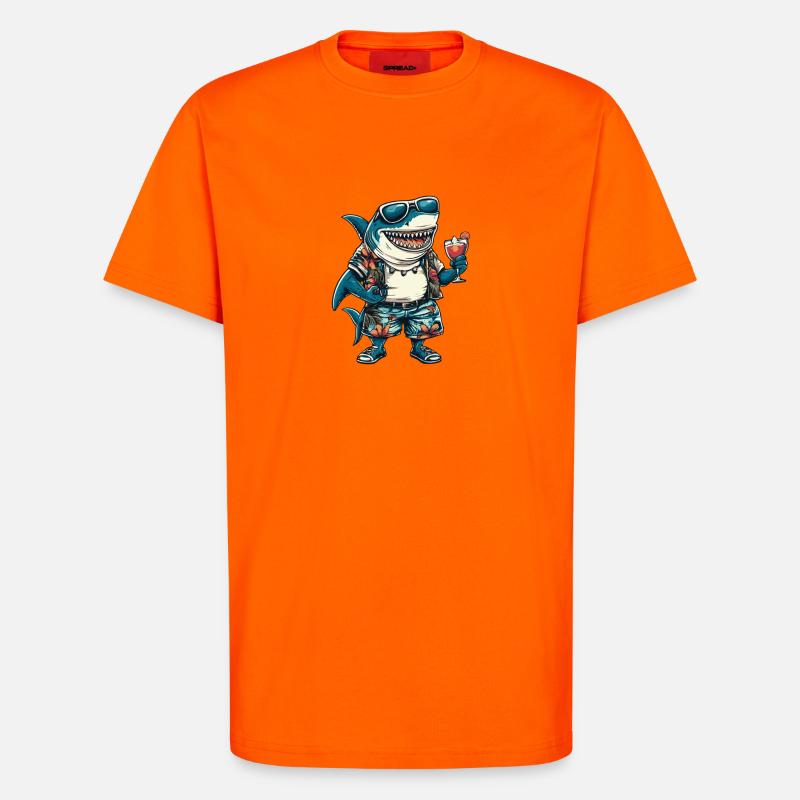 Hai Comic Sommer - T-Shirt - made by SPREAD - SUNSET ORANGE