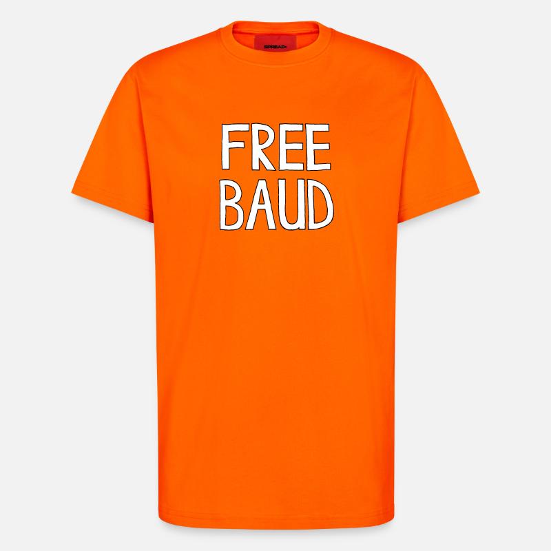 BAUD LIBRE - T-shirt bio décontracté fabriqué en UE - SUNSET ORANGE