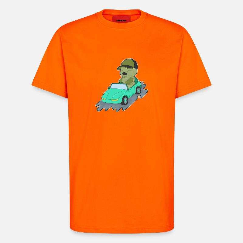 Raupe Auto - T-Shirt - made by SPREAD - SUNSET ORANGE