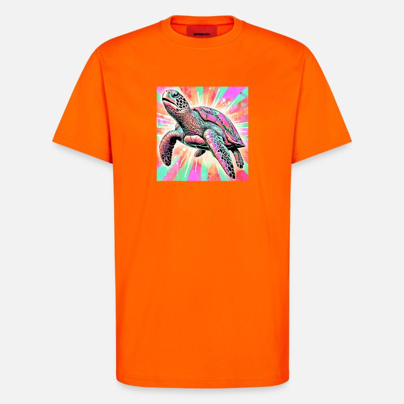 turtle - T-Shirt - made by SPREAD - SUNSET ORANGE