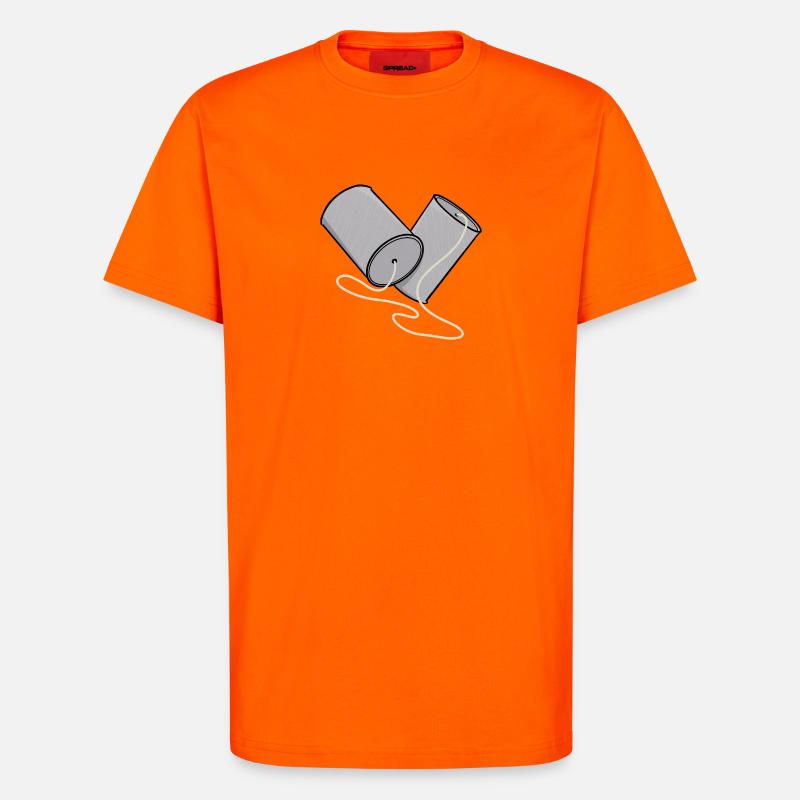 Blechdosen-Handy-Nostalgie - T-Shirt - made by SPREAD - SUNSET ORANGE