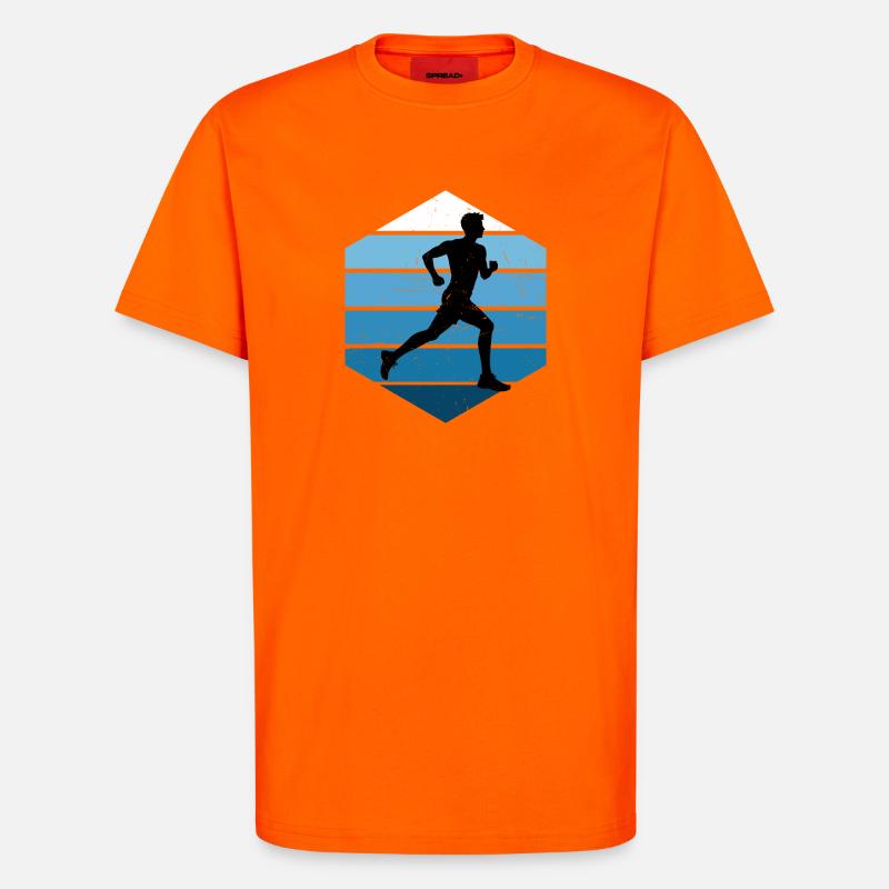 Geschenkidee für einen Running mit Running - T-Shirt - made by SPREAD - SUNSET ORANGE
