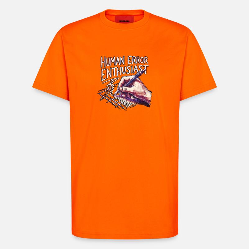 Human Error Enthausiast - T-Shirt - made by SPREAD - SUNSET ORANGE