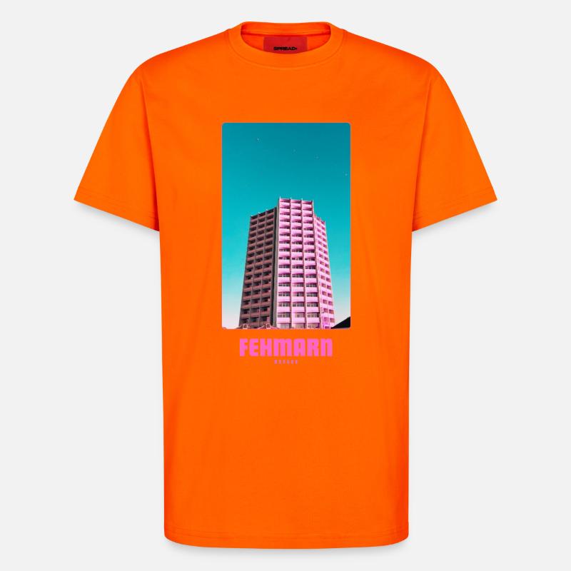 Fehmarn _ Ostsee  - T-Shirt - made by SPREAD - SUNSET ORANGE