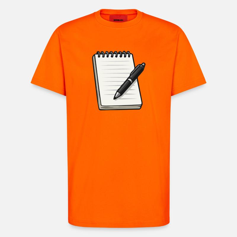 Notebook - T-Shirt - made by SPREAD - SUNSET ORANGE