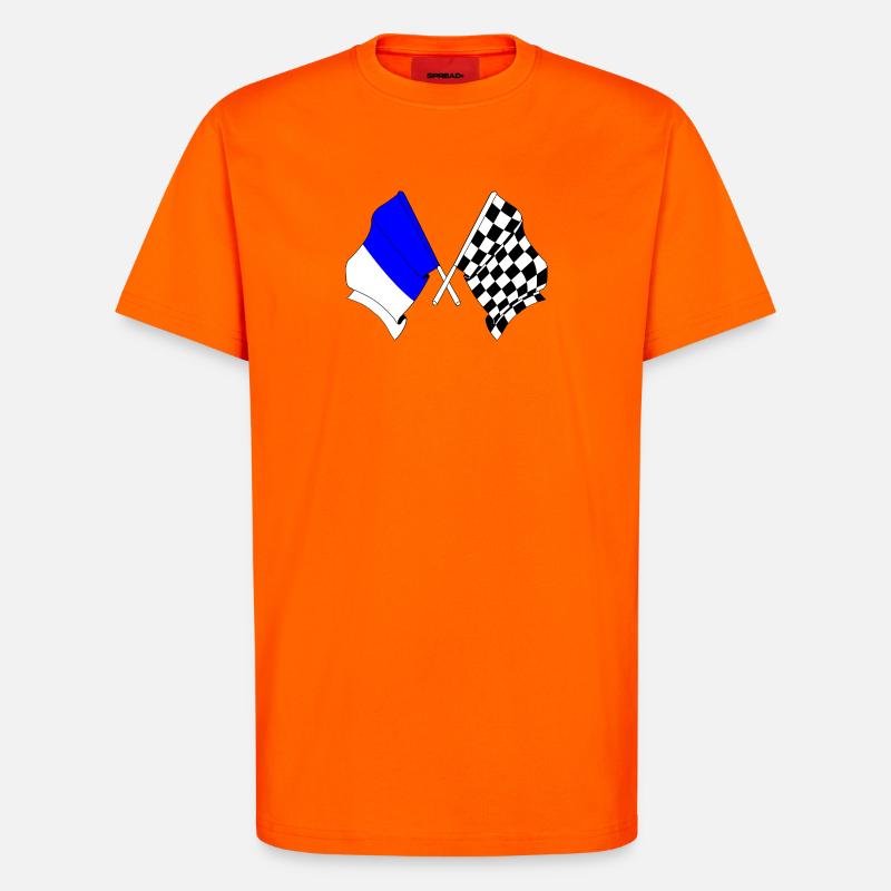 Spa Racing Flags - T-Shirt - made by SPREAD - SUNSET ORANGE
