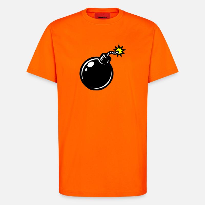 Bomb Comic - T-shirt bio décontracté fabriqué en UE - SUNSET ORANGE
