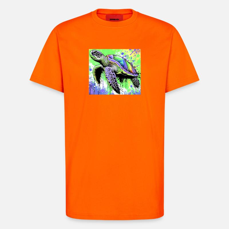 turtle - T-Shirt - made by SPREAD - SUNSET ORANGE