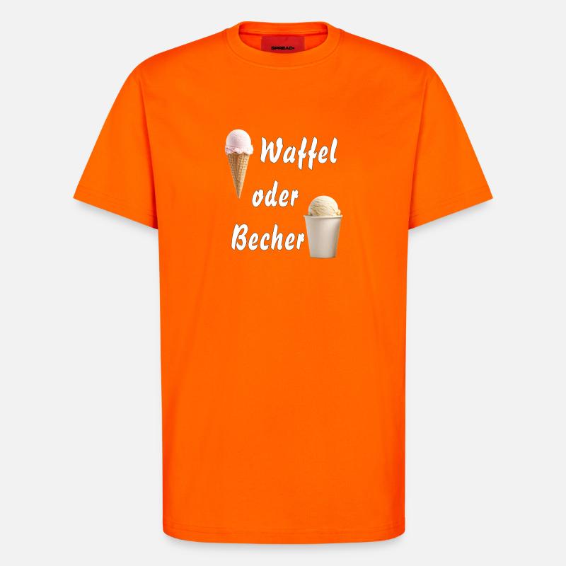 EIS WAFFEL ODER BECHER - T-Shirt - made by SPREAD - SUNSET ORANGE
