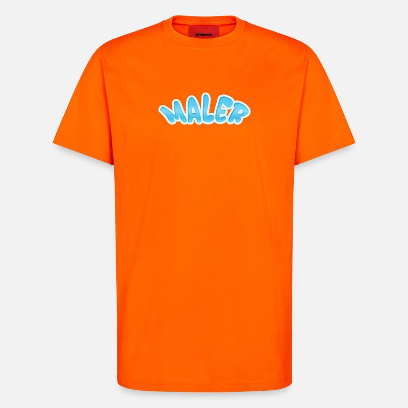 WALER Bubble-Style Blau Design - T-Shirt - made by SPREAD - SUNSET ORANGE