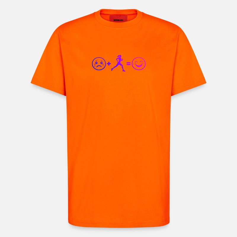 Geschenkidee für eine Running mit Running - T-Shirt - made by SPREAD - SUNSET ORANGE