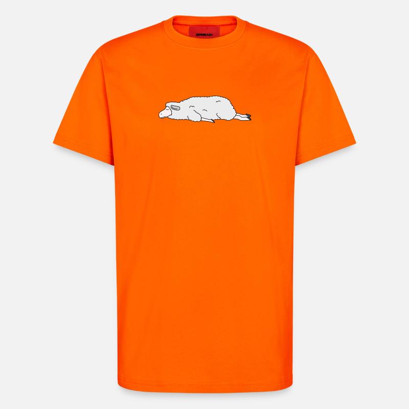 Lazy Sheep Sleeping DIY Funny Costume - T-Shirt - made by SPREAD - SUNSET ORANGE