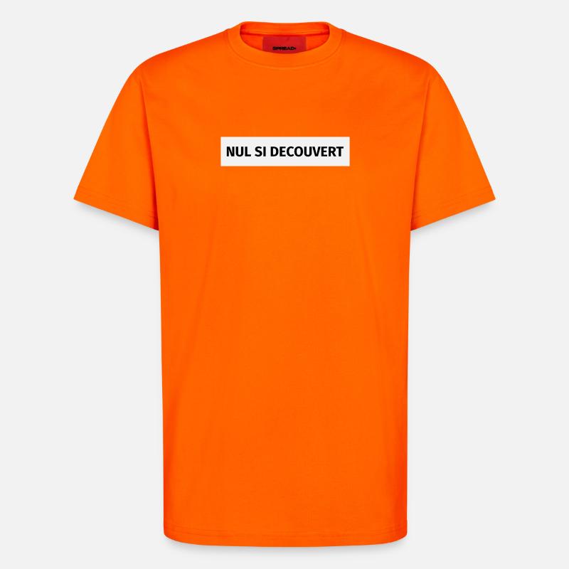 Nul si découvert - T-shirt bio décontracté fabriqué en UE - SUNSET ORANGE