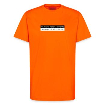 Bright moments - T-Shirt - made by SPREAD - SUNSET ORANGE - Front - Alina (178cm) & Michal (187cm)