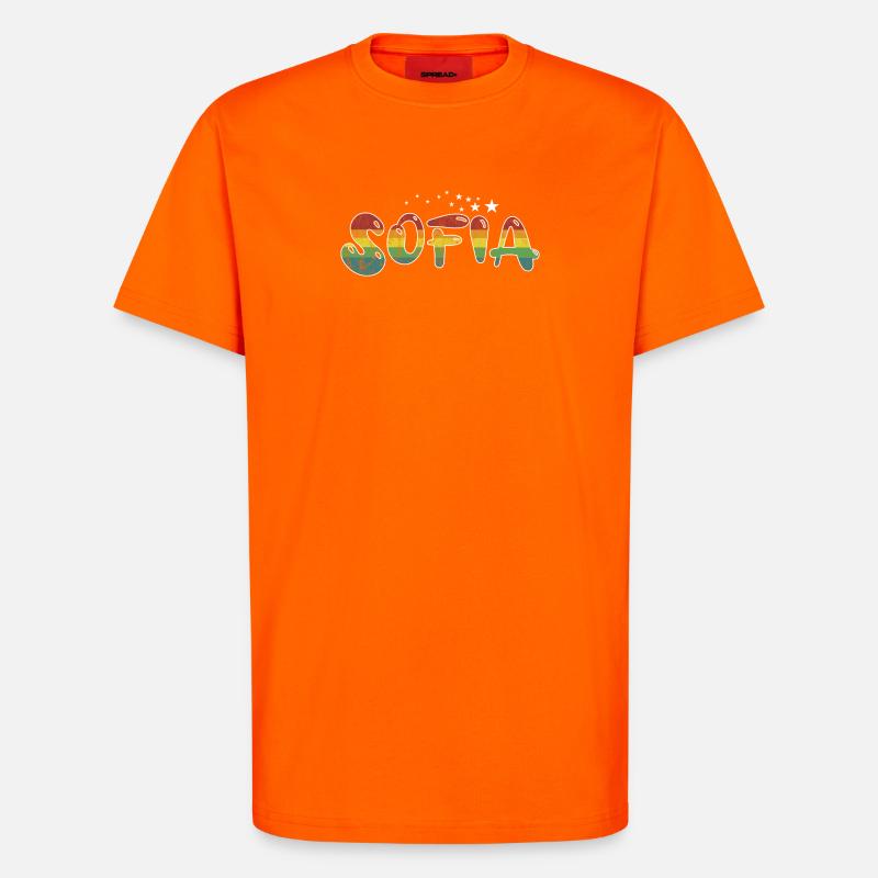 Vorname Sofia Mädchenname Namensgeschenk - T-Shirt - made by SPREAD - SUNSET ORANGE