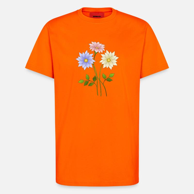 Blumen - T-Shirt - made by SPREAD - SUNSET ORANGE