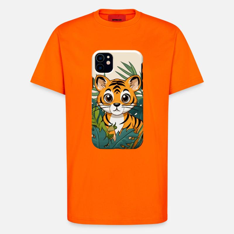 Tigerjunge im Dschungel - T-Shirt - made by SPREAD - SUNSET ORANGE