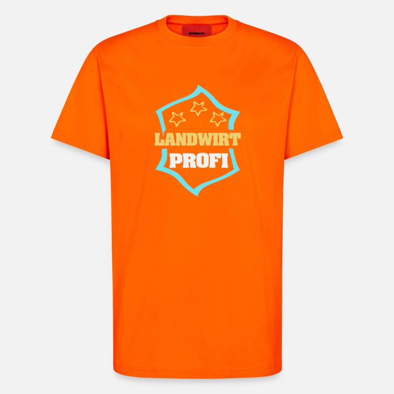 Work Farmer - T-Shirt - made by SPREAD - SUNSET ORANGE