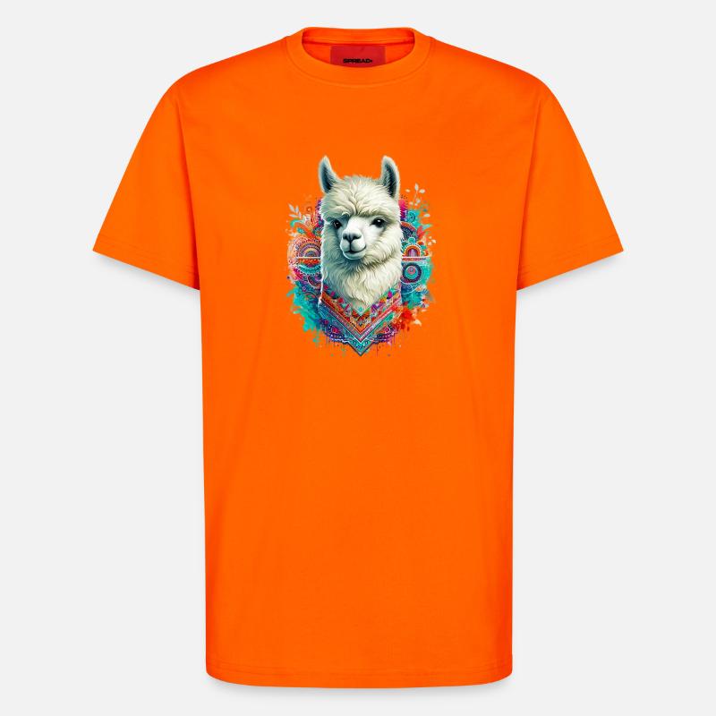 Alpaka - T-Shirt - made by SPREAD - SUNSET ORANGE